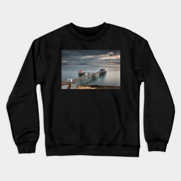 Mumbles Pier and Lifeboat Station Crewneck Sweatshirt by dasantillo